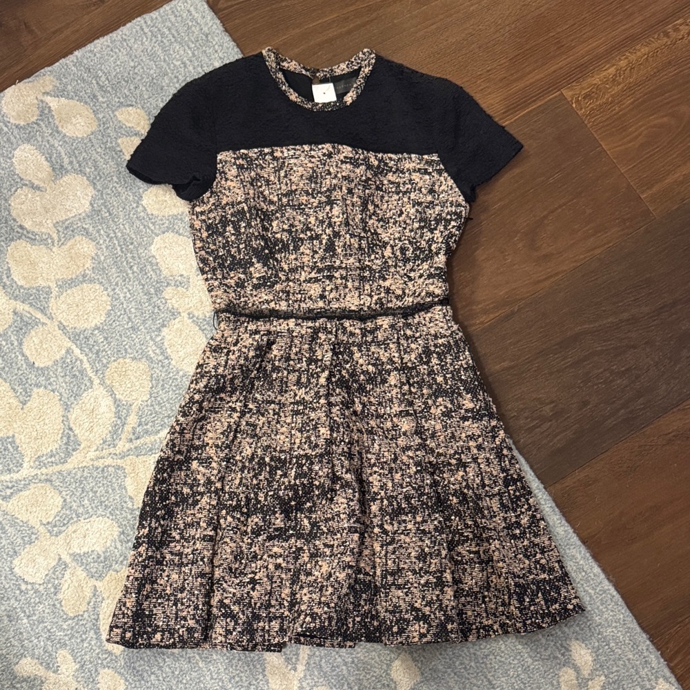 Proenza Schouler Black and Pink Tweed Dress